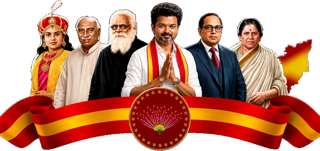 Tamilaga Vettri Kazhagam Leadership & Ideology Emblem